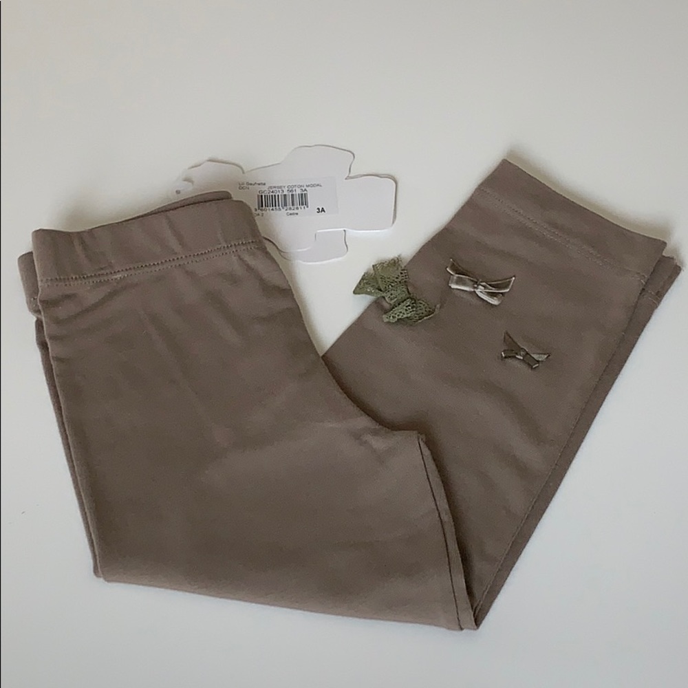 Lili Gaufrette Jersey Leggings 3T in Cedre